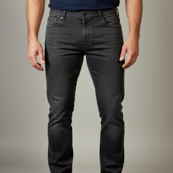 Calvin Klein Pants Mens Size 38x32 Black Slim Fit Casual Canvas Lightweight - Picture 1 of 11